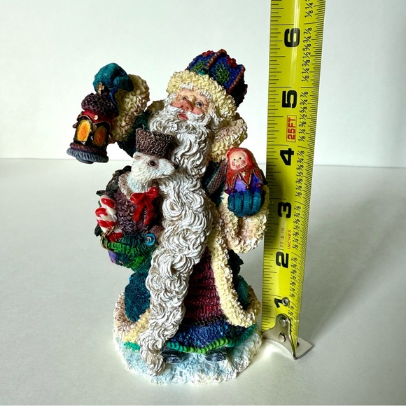 Crinkle Claus-Santa Decor Figurine-Teddy Russian Crinkle-Vintage 1998 - Picture 6 of 7